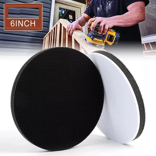 DA Sander 6" Soft Foam Interface Pad Hook Loop Backing Disc
