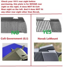 NOVAK/Adjustable 1911 Pistol Mount Plate FITS Doctor,Vortex Venom Red Dot Sight