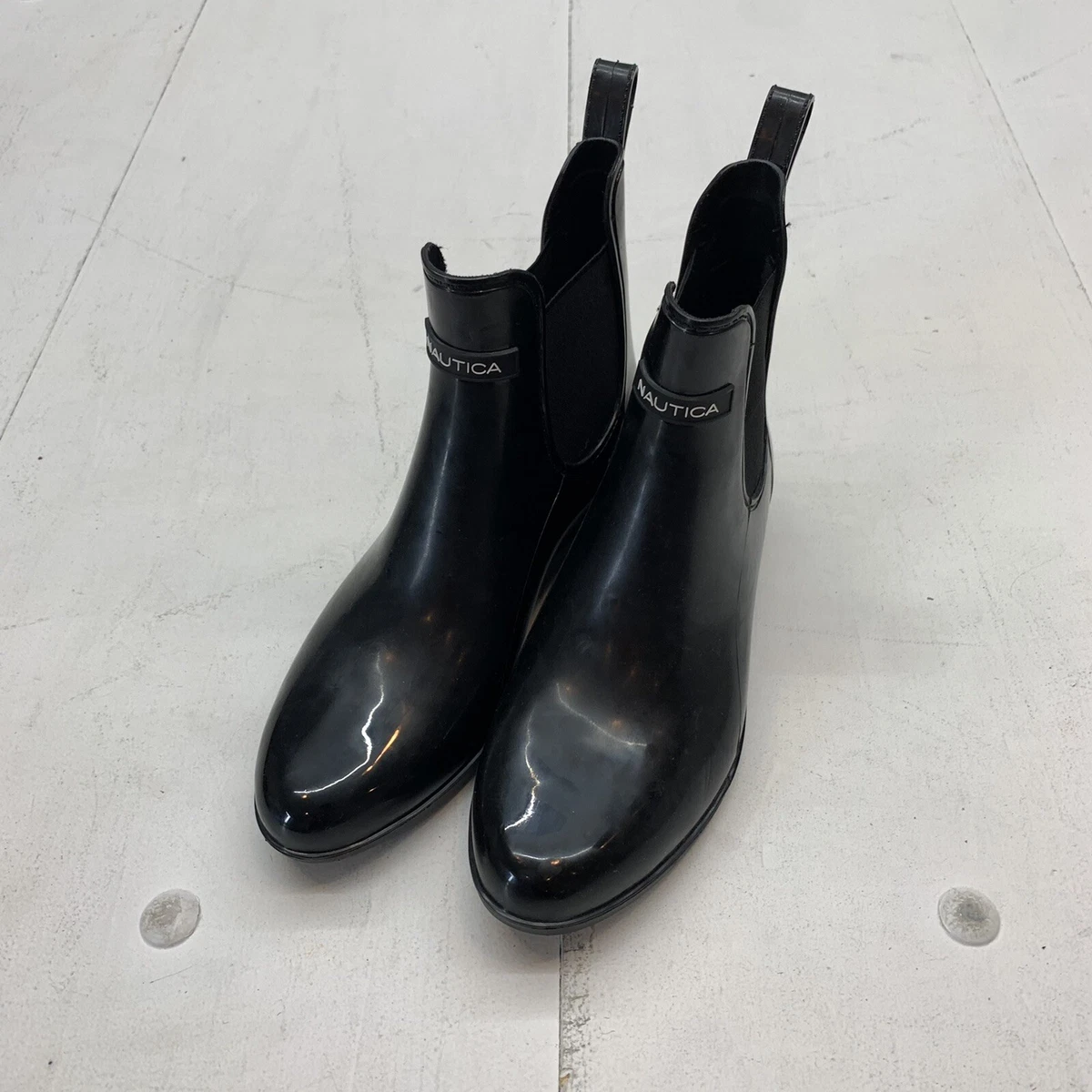 Nautica black rain boots sales