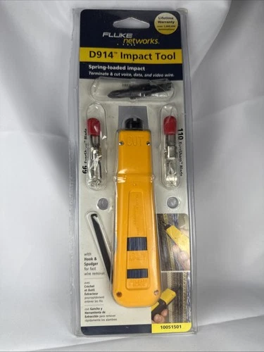 Fluke Networks D814 Impact Tool w/ 66 blade + 110 blade 10051501 NEW IN PACK