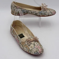 VTG Daniel Green Comfy Slippers Floral Brocade Ballet Flats Women’s 7.5B USA
