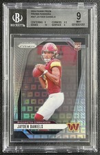 JAYDEN DANIELS BGS 9 2024 PANINI PRIZM #347 ROOKIE PANDORA RC 237/400 COMMANDERS