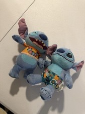 Disney Lilo  Stitch Plush Hawaiian Shorts  Shirt Doll 7" Just Play - Lot Of 2