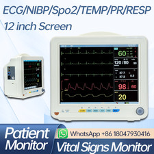 Multi-parameter 12-inch Patient Monitor ECG/NIBP/SPO2/TEMP/RESP Human Use