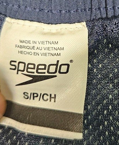 Speedo Board Shorts Men's Small Blue Border Line Performance UPF 50 Protection - Imagen 5 de 11
