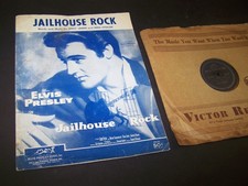 ELVIS PRESLEY Original 1957 Sheet Music & 78rpm "JAILHOUSE ROCK & TREAT ME NICE"