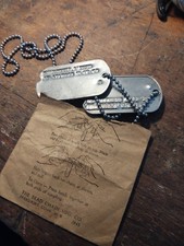 Alfred Sulkowski Msgt Us Air Force World War Ii Ww2 Dog Tags Orig Package