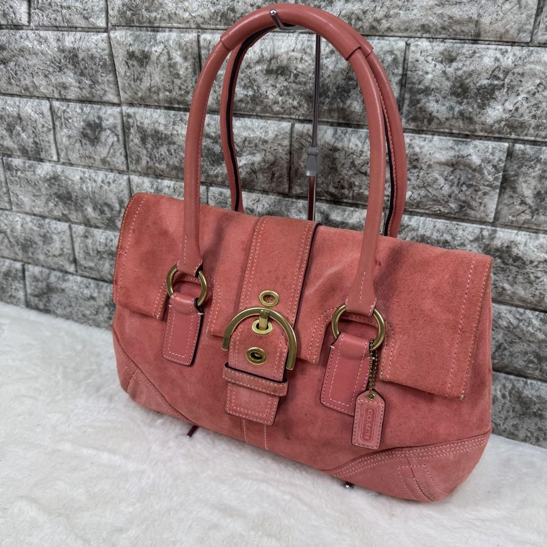 バッグ Coach Pink SoHo Suede Women's Bag NWT Coach True Pink Suede Soho Flap Bag | eBay