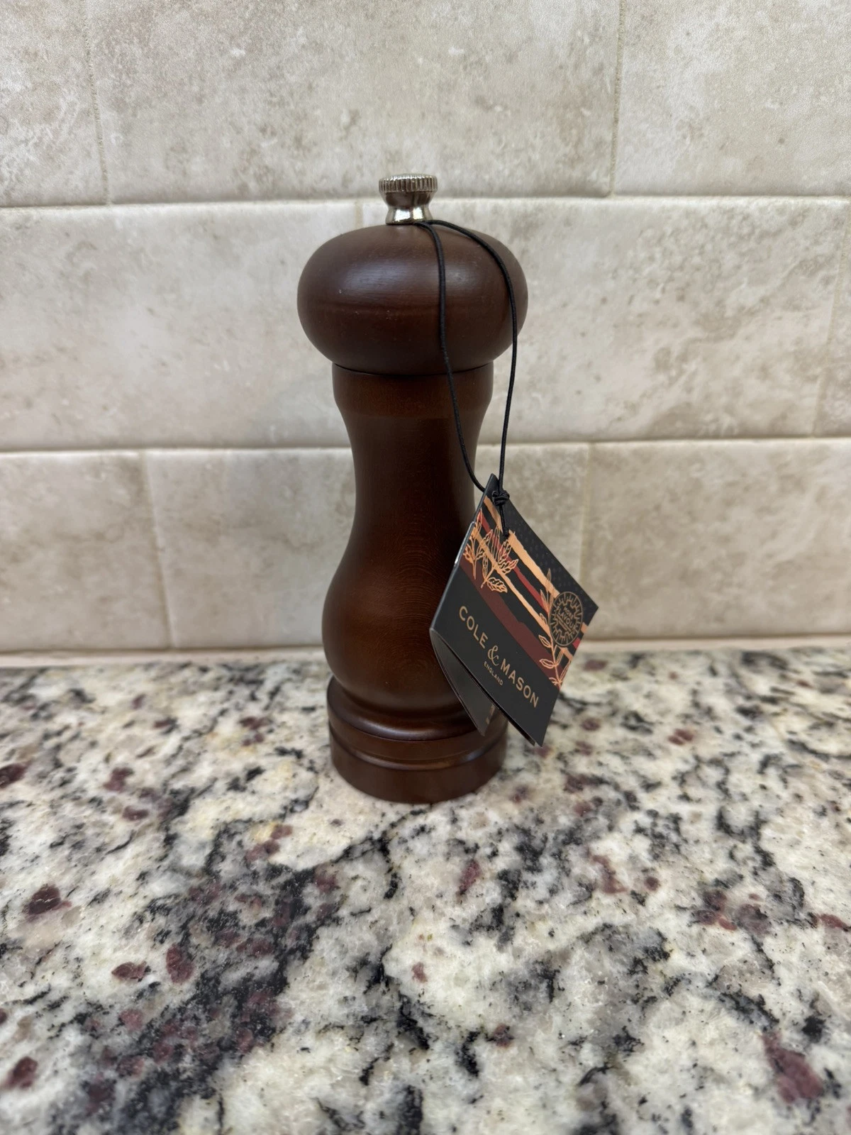 Cole & Mason Forest Capstan Wooden Grinder England Pepper MILL ONLY 6 3/8" NWT