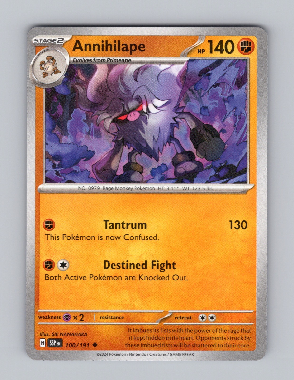 Annihilape 100/191 Uncommon Surging Sparks Pokemon Near Mint