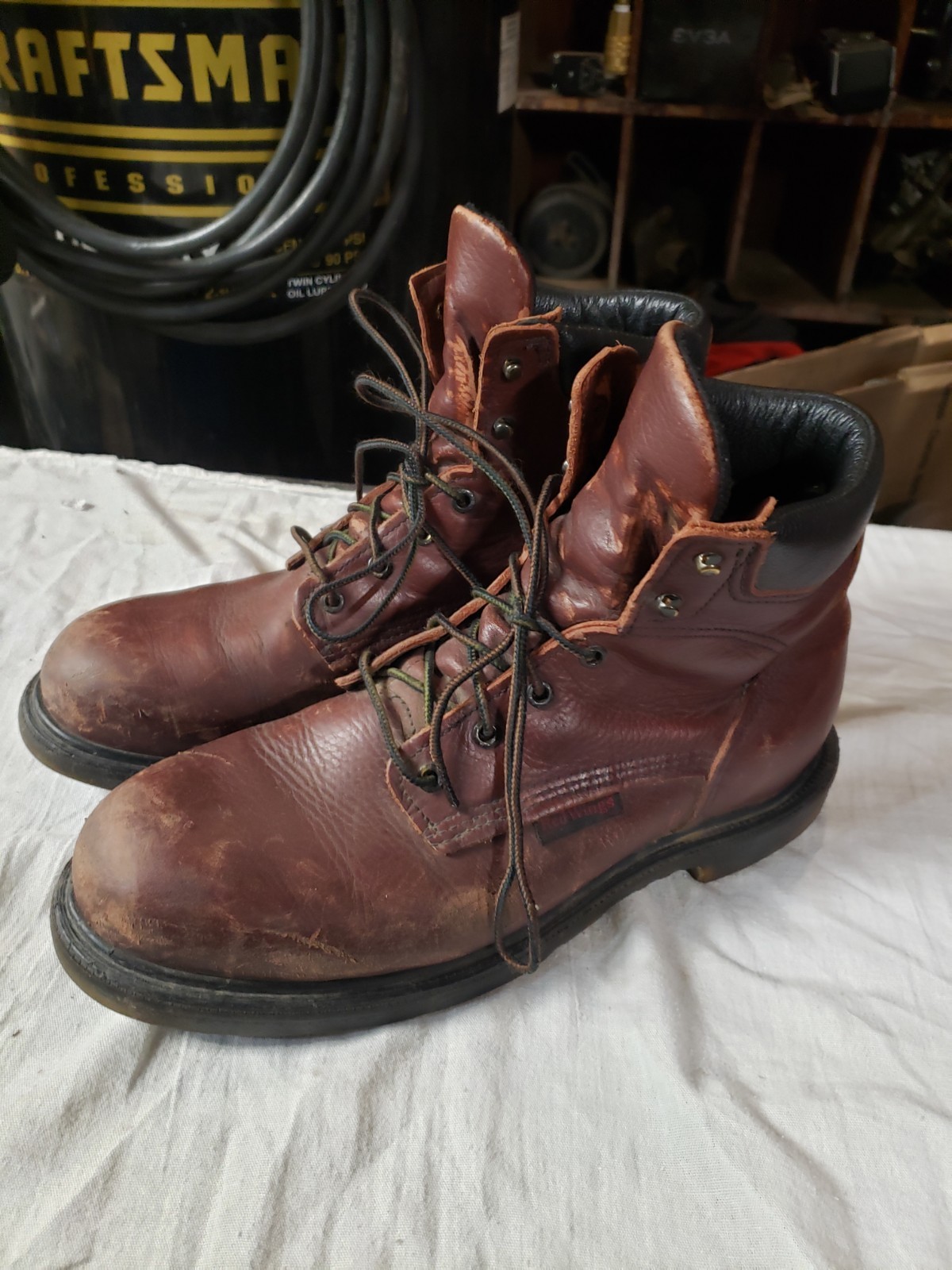 Red Wing Leather 606 Work  Hunt Soft Toe Mens Boots Size 10 D Need New SOLES