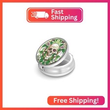 Pill Box-3 Compartment Small Pill Case for Purse Pocket Mini Metal Pill Holder