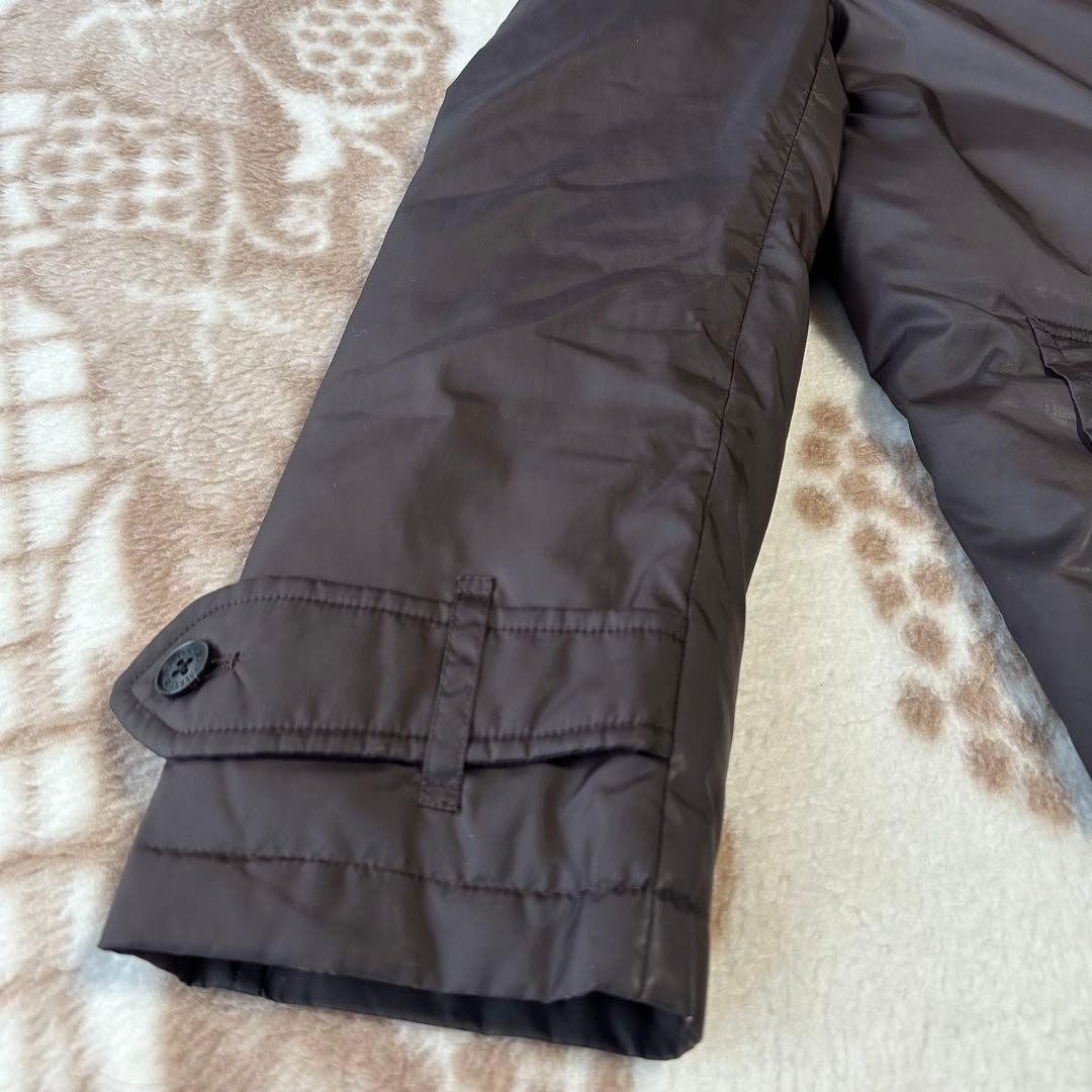 Burberry Black Label Down Coat Nova Check L Stainless Steel Collar Used thumbnail 3