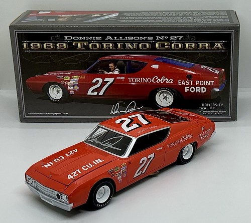 1969 1/24 #27 Donnie Allison “East Point Ford” AUTOGRAPHED Torino Cobra SD Ship - Picture 3 of 7