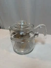 Vintage 1960’s Pyrex Flameware 6 Cup Percolator.  Complete.