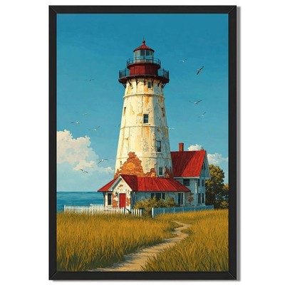 Coastal Lighthouse Wall Art Canvas Oil Paintings Reproduction