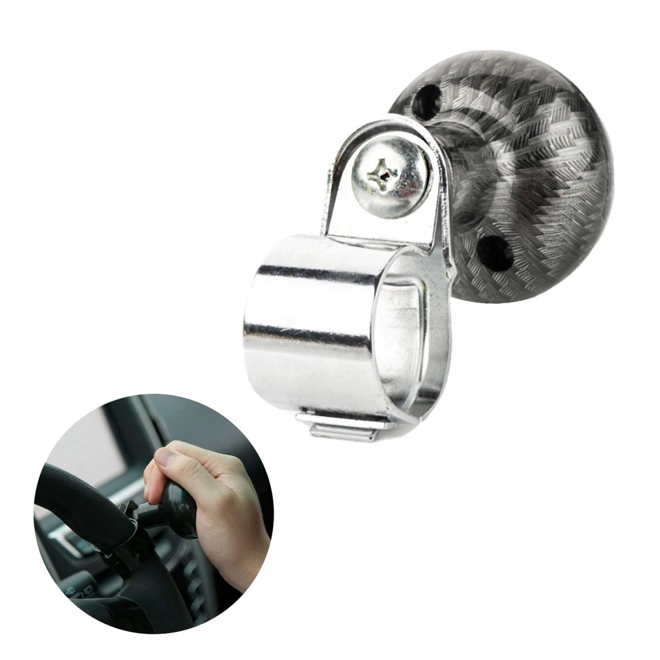 2X Lenkhilfe Fahrhilfe Lenkradknauf Steuerknauf Knopf 360° Carbon Para DAEWOO - Imagen 3 de 4