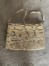 Vintage Snakeskin Handbag With Removable Shoulder Strap
