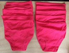 job Lot Ten pairs size 8 stretchy nylon school gym knickers PE Netball brief Red