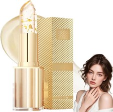 Color Changing Lipstick,PH Adjusting Clear Lip Stick with Gold Foil,Transfer-Pro
