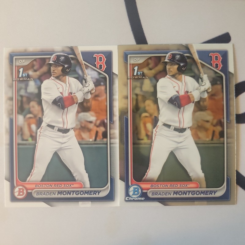 Braden Montgomery 2024 Bowman Draft Lot Of 2 (Bowman 1st + Bowman 1st Chrome)
