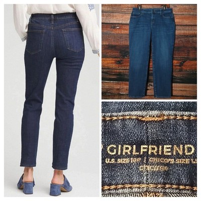 Chicos Jeans Size 1.5 US 10 Petite Short So Slimming Girlfriend Slim Ankle Crop 
