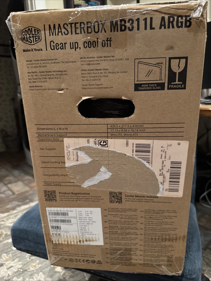 Cooler Master MasterBox MB311L ARGB Micro-ATX Case w/ 2 ARGB Fans NEW SEALED - Image 4 of 4