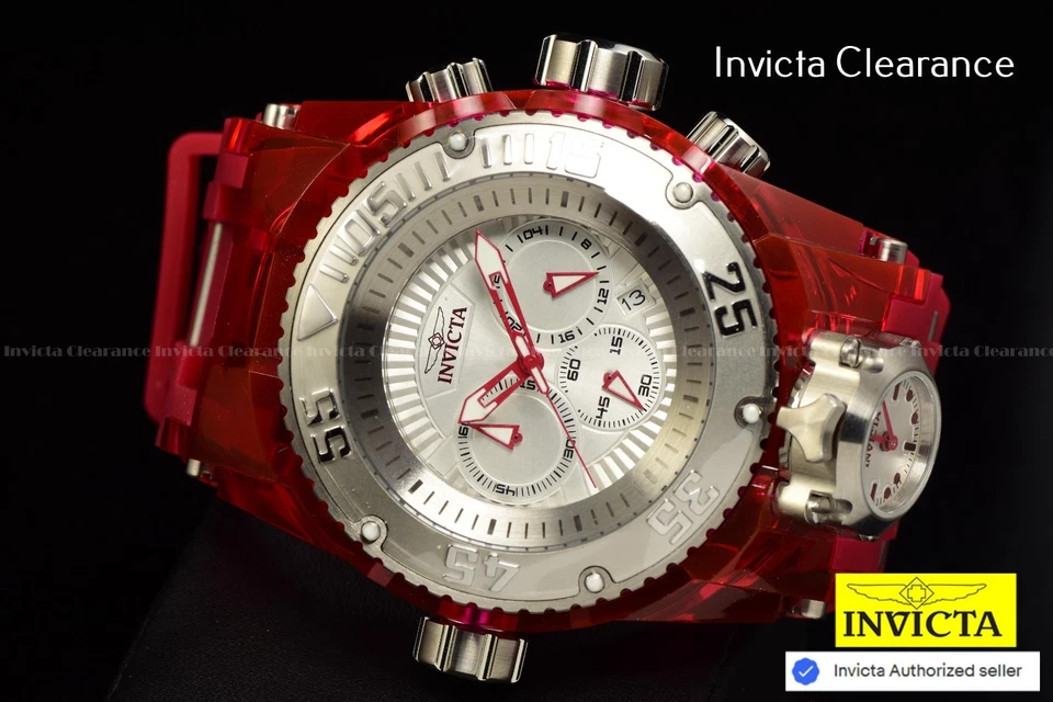 Reloj Invicta Bolt Bolt ZEUS MAGNUM OBTURADOR 52mm Cronógrafo Borgoña/Tono Acero Foto 2 de 4
