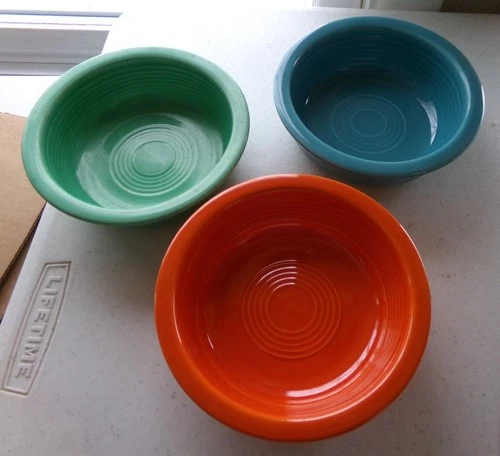 Vintage Early Fiesta Berry Dessert Bowl 5.5"  Fiestaware USA HLC Set Of 3