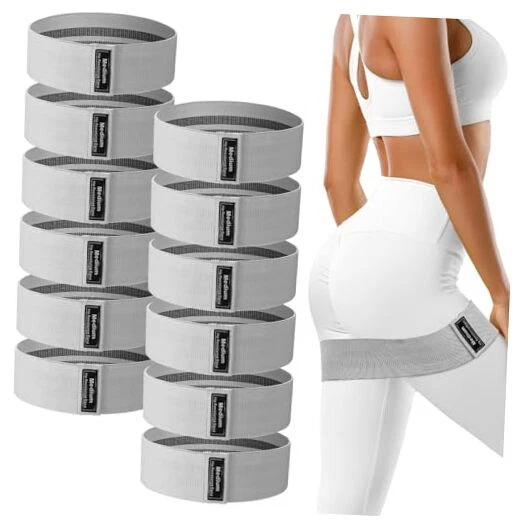12 Pcs Fabric Resistance Bands for Working Out Booty Workout Stretch Exercise