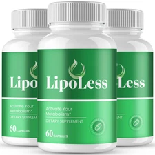 Lipo Less Capsules, Official LipoLess Supplement Pills (3 Pack)