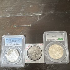 1987 Switzerland Silver PCGS, 1923 US Peace Dollar CAC, 1983 Mexico Lot