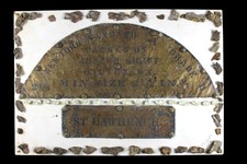 Old St Lawrence River New York Standard Oyster Wood Barrel Brass Stencil Sign