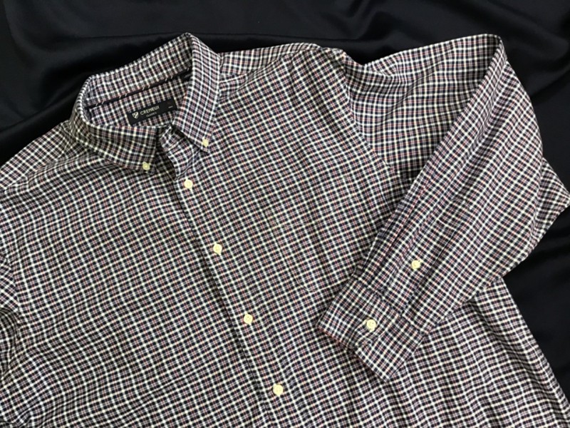 DANIEL CREMIEUX men XL long sleeve BUTTON DOWN cotton SHIRT PLAID excellent!