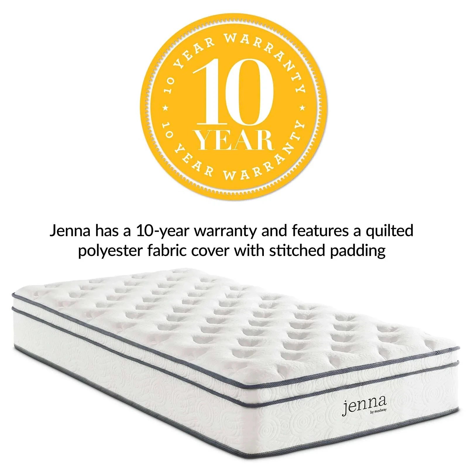 Jenna 10" Twin Innerspring Twin Mattress in a box-Open Box-Plastic Seal Intact