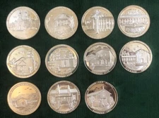 7 AVAILABLE - SAME SERIAL #681 California Missions Medallic .999 PROOF SILVER