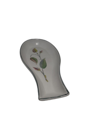 Vintage Denby Stoneware SPRING LEAF Celery Dish / Spoon Rest, 13''x 6'' England