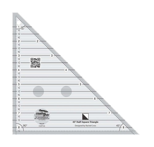 Creative Grids - Quilt Ruler - 8-1/2" Half-Square Triangle - 45 Degree - 第 1/1 張圖片