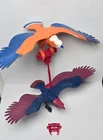 Vintage 1982 MOTU He-Man Orange Falcon Bird Zoar & Screech Lot Action Figure