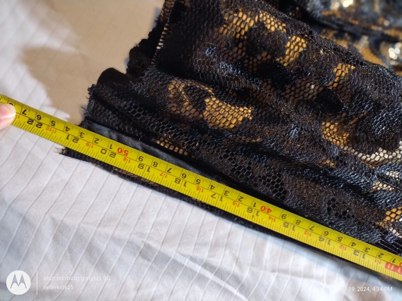 VALENTINO Frederick's of Hollywood abito slip donna grande nero lingerie pizzo floreale mini