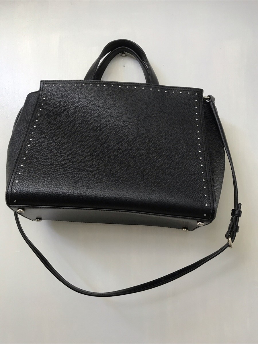 SALE【Kate Spade】Abby West Street☆スタッズタッセル付☆2WAY Kate Spade New York West Street Abby Studded Black Pebbled