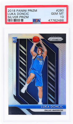 2018 Panini Prizm Luka Doncic Silver Prizm #280 PSA 10 Rookie RC 