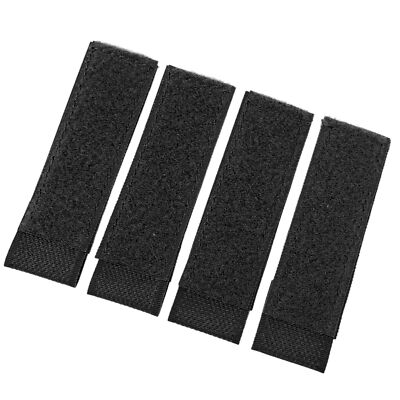 (Schwarz) 4-teiliges Klett-Patch Nylon aus mit Klett-Molle-Befestigungspad