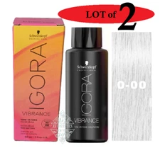 2 x Schwarzkopf Igora Vibrance Tone on Tone Color Alcohol-Free 0-00 CLEAR 2 oz