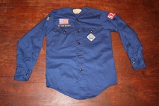 Boy Scouts of America BSA Youth Shirt Blue No Collar Small No Size Long Sleeve