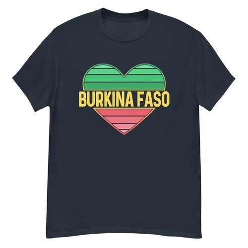 Burkina Faso Heart T-Shirt | Unisex Adults Sizes S-5XL | Burkinese Flag Colors - Picture 9 of 16