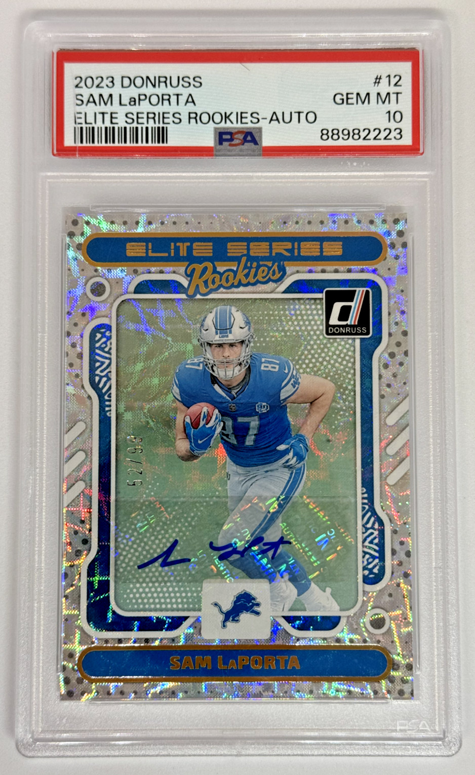 Sam LaPorta Panini Donruss Elite Series Rookies #12 Autograph