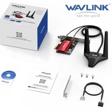 Wavlink WiFi6E/7 PCIe Wifi Card Bluetooth Wireless Adapter Network Card Tri-band