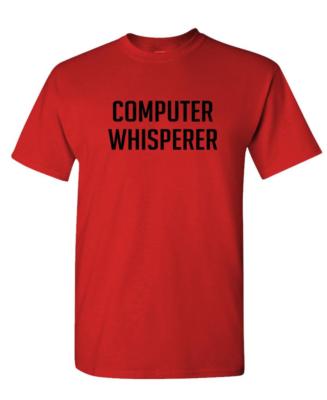 COMPUTER WHISPERER - nerd geek tech - Mens Cotton T-Shirt