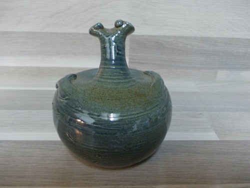 Seltene Studio Keramik Frosch Vase Ikebana Design Pottery Art signiert G&T Prod - Picture 4 of 6